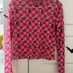 DRESSED IN LALA Space Cowboy Mesh top size MEDIUM